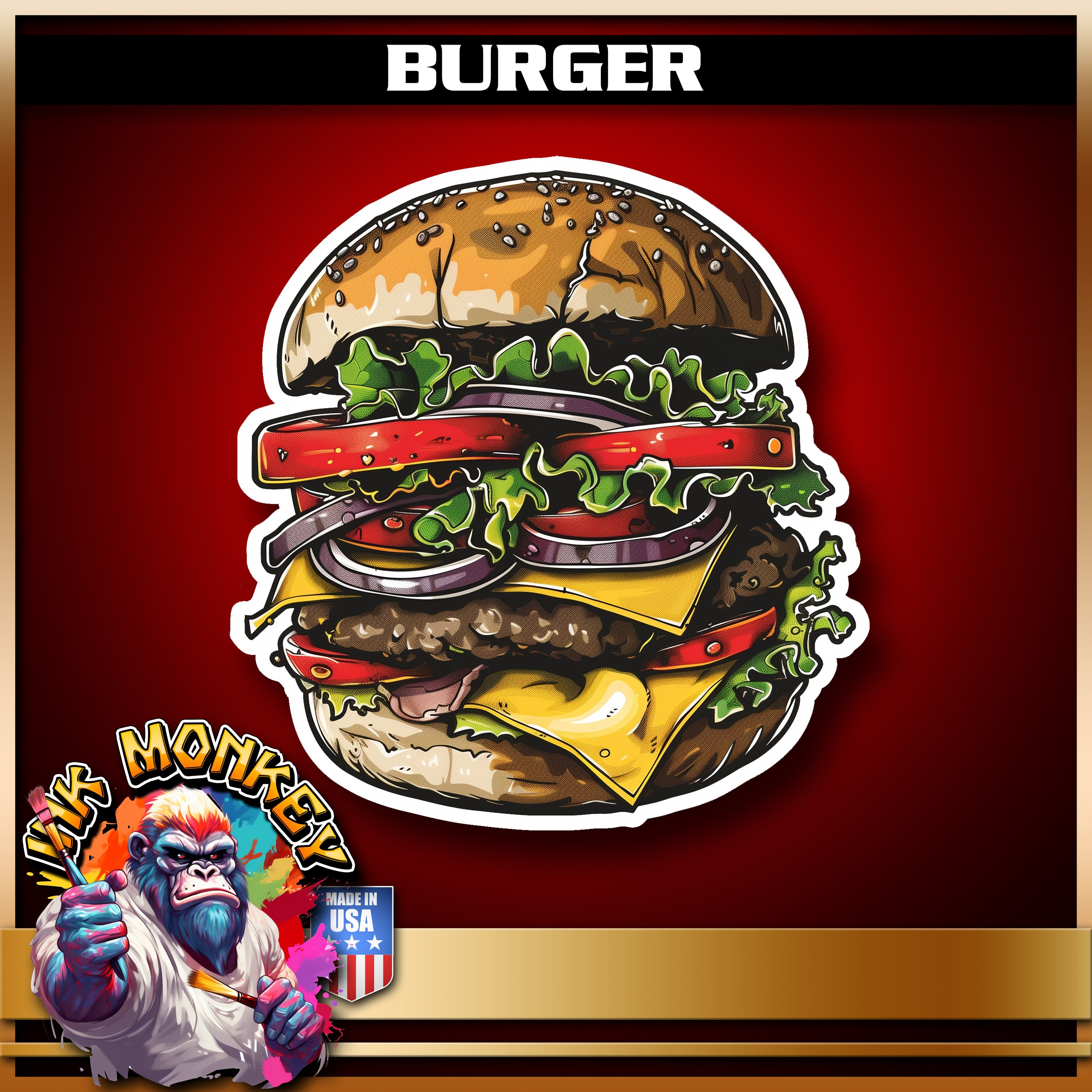 Burger - Decal - Customizable