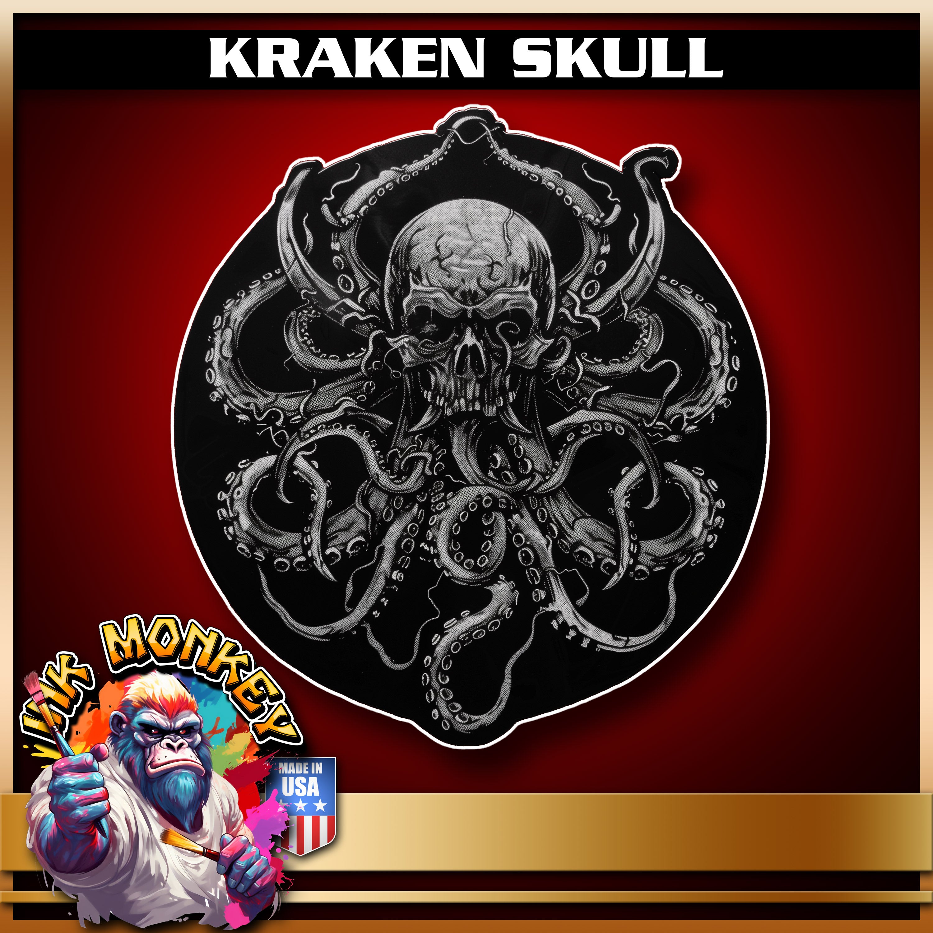 Kraken Skull - Decal